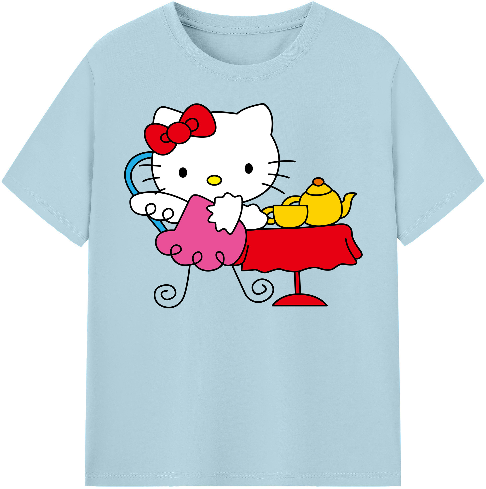 （画像用） Hello Kitty ハローキティ 綿100％半袖Tシャツ（フロントプリント）